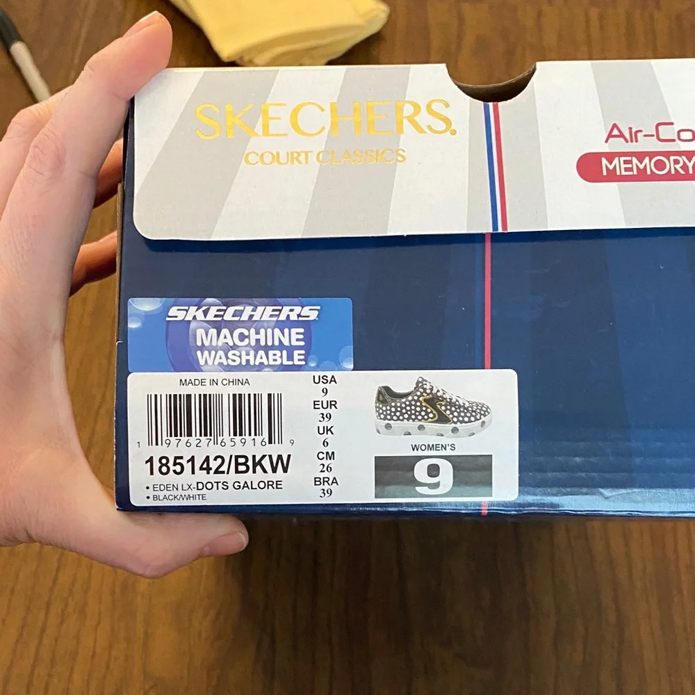 Skechers NIB - Eden Dots Galore Black and White Polka Dot Sneakers - Picture 11 of 11